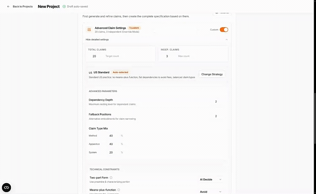 Custom Claim Settings